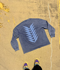 The Washed Long-sleeve - Blue