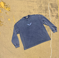 The Washed Long-sleeve - Blue